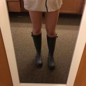 Polar matte black tall rain boots